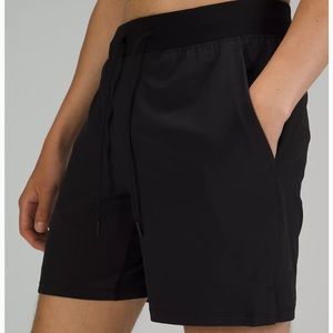 Lululemon Mens Black T.H.E. Linerless Athletic/Swim Shorts